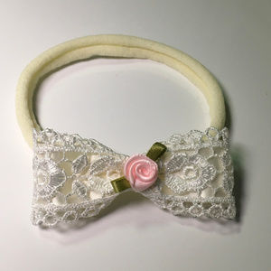 Lace bow nylon Headband Newborn